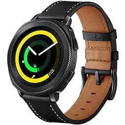 Ремінець для Samsung Gear 20mm - чорний Watchbands Standart ширина кріплення 20мм розмір L шкіряний (WB0029STANDART2BLACKASP3)