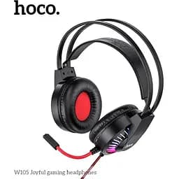 Навушники Hoco LED Joyful Gaming Headphones W105 чорно-сині - мініатюра 7
