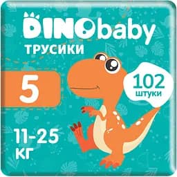 Набір підгузків-трусиків Dino Baby 5 (11-25 кг) 102 шт. (3 уп. по 34 шт.)