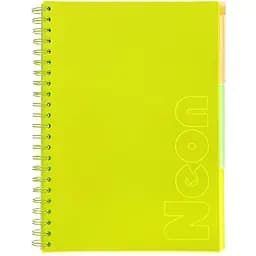 Зошит на пружині Buromax Neon А4 (210x297) 120 аркушів 3 PVC жовтий (BM.24349911-08)
