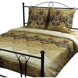 Комплект постельного белья Руно 3603 Beige Brown, сатин набивной, евростандарт (845.137К_3603 Beige Brown)