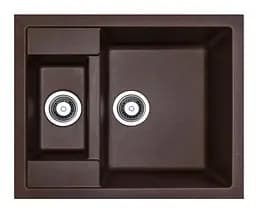 Кухонна мийка Adamant DUPLEX коричнева 610x495x200 мм, з додатковою чашею 61 см - мініатюра 1