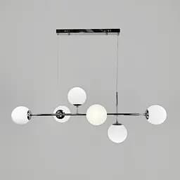 Люстра видовжена хромованому корпусі на 6 плафонів (тип В) | Line F | Арт. SGJ7/6B CH+WT