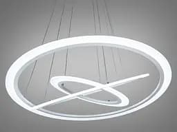 Підвісна LED-люстра з пультом 115 Вт Diasha 2366-800+600+400WH - мініатюра 2