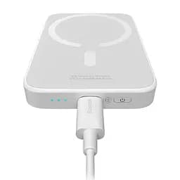Зовнішній акумулятор Baseus Magnetic Mini Air Wireless Fast Charge Power Bank 6000mAh 20W Stellar White（With Simple Series Charging Cable Type-C to (P10059002223-00) - мініатюра 9