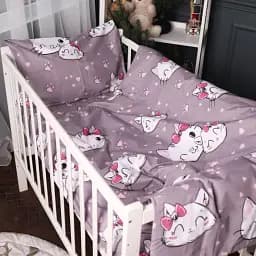 Підковдра MirSon Бязь 17-0691 Cat with a paw 110х140 пудрова (2200010455656) - мініатюра 2