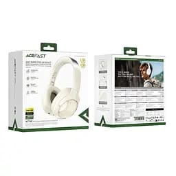 Навушники Acefast H5 active noise cancelling wireless headset бездротові накладні білі - мініатюра 2