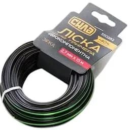 Леска для триммера Сила двухкомпонентная звезда 15 м 2.4 мм