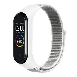 Ремінець Nylon New для Xiaomi Mi Band 3/4/5/6/7 White