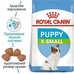 Сухий корм для цуценят дуже мініатюрних порід Royal Canin X-Small Puppy, 3 кг (10020301) - мініатюра 4