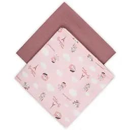 Пелюшка багаторазова Canpol babies Bonjour Paris рожева 70х70 см 2 шт. (26/901_pin) - мініатюра 5