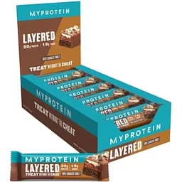 Набор протеиновые батончики Myprotein Layered Bar Triple Chocolate Fudge 720 г (12 шт. x 60 г) 