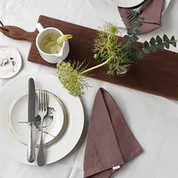 Набір серветок Cosas Mousse 2 шт. 30х30 см шоколадний (Set-2Serviette_RanforsChocolate_30) - мініатюра 3