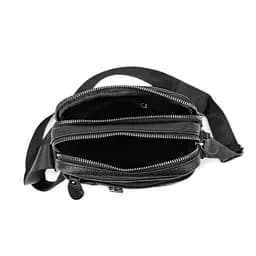 Шкіряний невеликий месенджер на два відділи Tiding Bag M56-2007A чорний