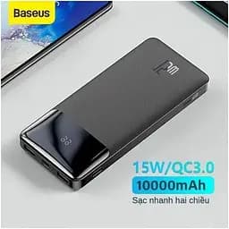 Зовнішній акумулятор Baseus Bipow Digital Display Power Bank 10000mAh 15W (PPDML-I01) - мініатюра 7