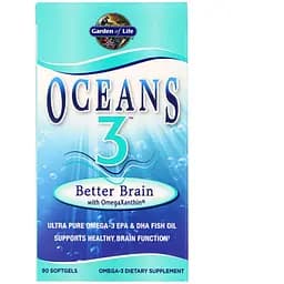 Комплекс Garden of Life Oceans 3 Better Brain with Omega Xanthin для поддержания мозга 90 капсул (GOL11383)