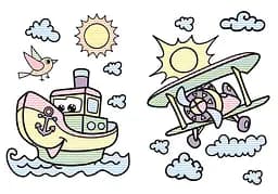 Водяна розмальовка Кристал Бук Транспорт, 8 сторінок (F00021840) - мініатюра 2