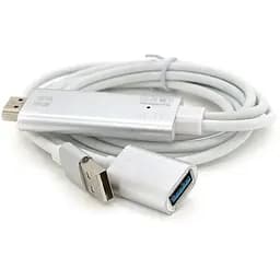 Конвертер MHL USB (мама) + USB (тато) => HDMI(тато) 1.8м, Black, 4K/2K, BOX