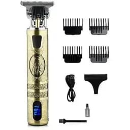 Универсальный триммер для волос Domotec MS-437 машинка для стрижки с насадками аккумуляторная с LED-дисплеем USB Золотистый 5 Вт