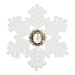 Снежинка с блестками 16 см