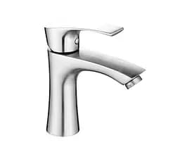 Змішувач для умивальника литий гусак Ø35 Wezer INX1B-07 1/10 Никель