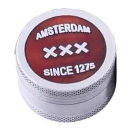 Гриндер для подрібнення тютюну Амстердам HL-243 SINCE 1275 XXX Silver Red (10900)