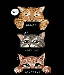 Набір для розпису по номерах Трійка котів, Strateg, на чорному фоні, 30x40 см, FH-16