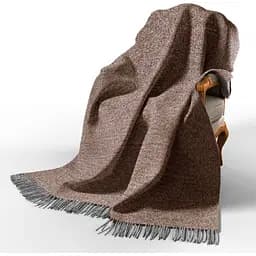 Плед Love You П2, шерсть, 200х140 см, коричневый (4553)