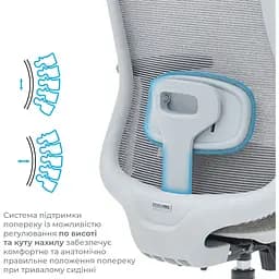 Офісне крісло OfficePro Wave OC599-G-G-G Gray [148649] - мініатюра 10