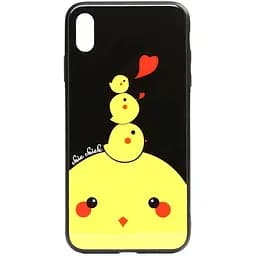 Чохол-накладка Toto Cartoon Print Glass Case Apple iPhone X/XS Chicken Chick