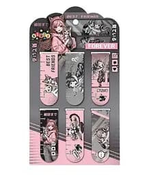 Закладки магнітні Kidis Anime Girls, 6 шт. на планшетці