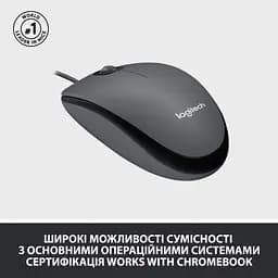 Комп'ютерна мишка Logitech M100 USB Black (910-006652) - мініатюра 4