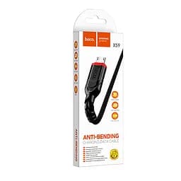 Кабель Hoco X59 Victory charging data cable for Micro Чорний - мініатюра 2