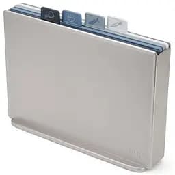 Набір обробних дощок з ярликами та кейсом для зберігання Joseph Joseph Index, 5 предметів, блакитний (60168)