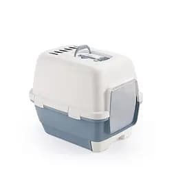 Stefanplast Cathy Clever and Smart Туалет закрытый для котов с поддоном и фильтром сине-стальной