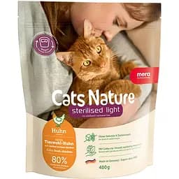Сухой корм Mera Cats Nature Sterilised Light Chiken (Huhn) с курицей для стерилизованных и кастрированных кошек 400 г