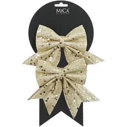 Бант декоративный Mica Decorations 13 см золотистый 2 шт. (1181193)