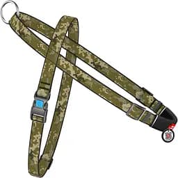 Шлея для собак Waudog Nylon Мілітарі, з QR паспортом, швидкознімна, L, 60-80х70-100х2,5 см