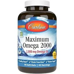 Жирні кислоти Carlson Labs Maximum Omega 2000 mg, 90 капсул