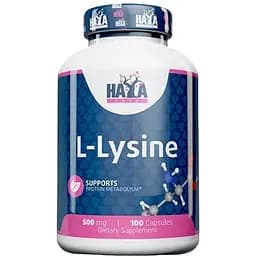 Амінокислота L-Лізин Haya Labs L-Lysine 500 мг 100 капсул