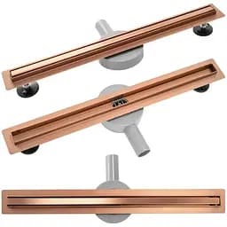 Душовий канал Rea Neo Slim Pro 80 см brushed copper REA-G0653