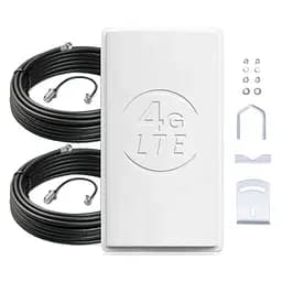 Комплект панельная антенна 2 по 19.5 дБи MIMO 2G/3G/4G с кабелями и переходниками До 70 км от базовой станции под Киевстар, Lifecell, Vodafone
