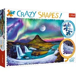 Пазлы "Северное сияние над Исландией", 600 элементов 11114 Trefl Crazy Shapes (5900511111149