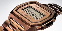 Жіночі вінтажні наручний годинник Casio оригінал Японія Collection A1000RG-5EF зі сталевим браслетом - мініатюра 3