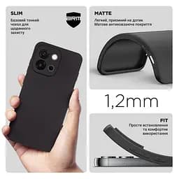 Чехол-накладка для смартфона OnePlus 13T, противоударный, силиконовый, термополиуретановый (ТПУ), с защитой камеры и корпуса, черный, защита всего корпуса, ArmorStandart (ARM86732) - мініатюра 3
