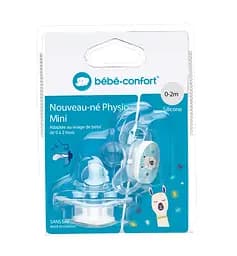 Пустушка силіконова Bebe Confort Newborn Physio Bolivia, анатомічна, 0-2 міс., 2 шт., блакитна (3104201750) - мініатюра 4