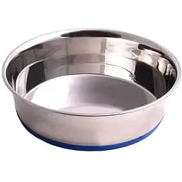 Миска для собак 4Dog, из нержавеющей стали, d17 см, 0,9 л, голубое основание