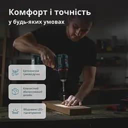 Konner & Sohnen Шурупокрут-дриль ударний акумуляторний Konner&Sohnen KS ID20V-60 KIT 74 PLUS 20В 2х2А·рік 60Нм 0-450·0-1900об/хв LED-світло ЗП набір свердл і біт 74. - мініатюра 7