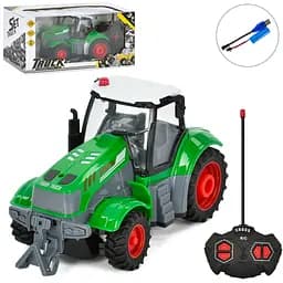Трактор радіокерований, 21.5 см, світло, акумулятор, USB-зарядка, 28.2x13.5x10.4 см