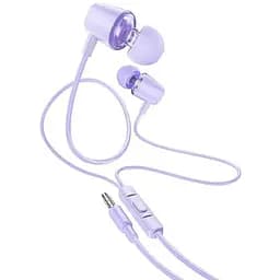 Дротові навушники Hoco M107 Discoverer універсальні earphones with mic, 3.5mm, 1.2m, purple